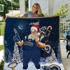Get Into The Holiday Spirit With Los Angeles Rams Santa Claus Quilt Blanket