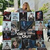 Get Out Jordan Peele Collection: Quilt Bedding Set with Fleece Blanket for Horror Movie Lovers