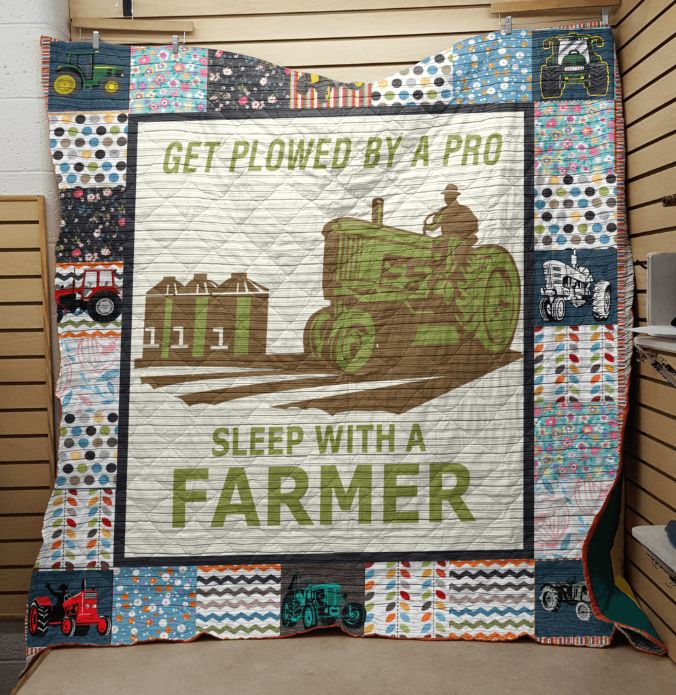 Get Plowed by a Pro Sleep with a Farmer Quilt Blanket - Perfect for Country Lovers