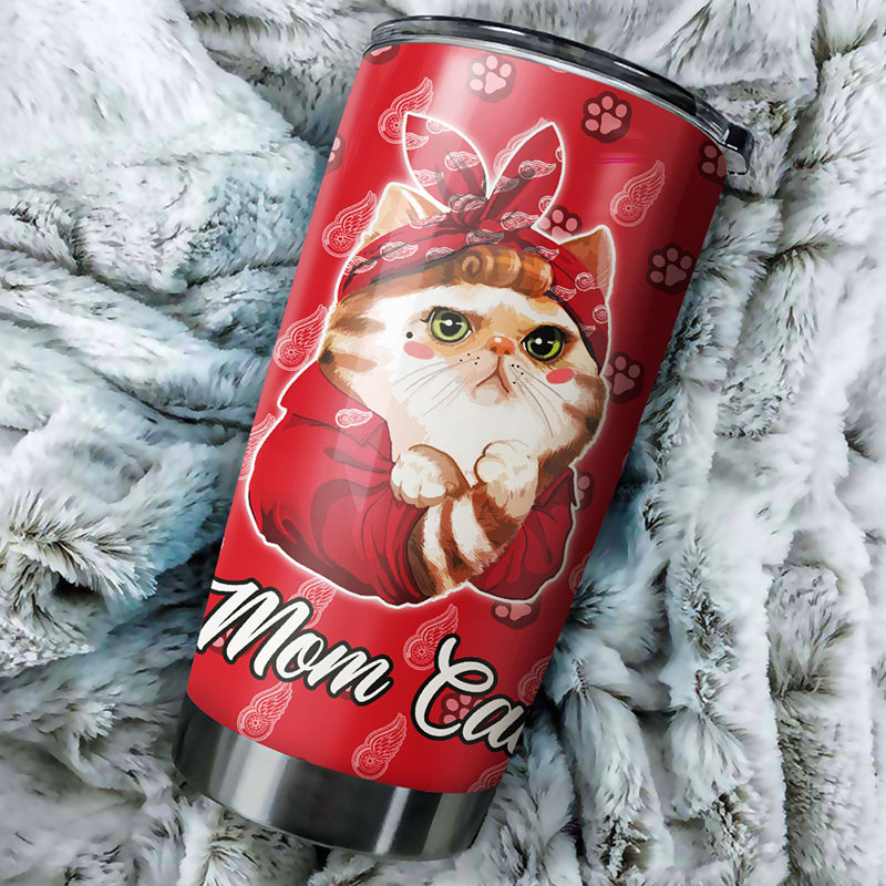 Get Ready for Game Day with This Cat Mom Red Wings NHL Tumbler