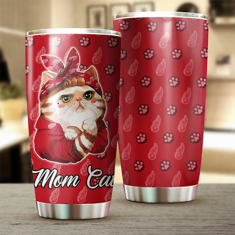 Get Ready for Game Day with This Cat Mom Red Wings NHL Tumbler - Image 2