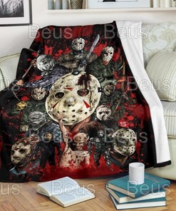 Get Spooked With This Jason Voorhees Fleece Blanket Halloween Horror Scary Movie Quilt Blanket
