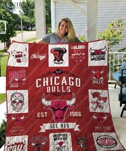 Get Warm with Chicago Bulls Collected Quilt Bedding Set
