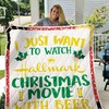 Get Your Drink And Watch Your Favorite Hallmark Christmas Movies With This Fun Quilt Blanket