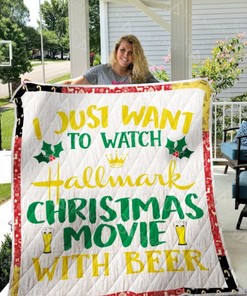 Get Your Drink And Watch Your Favorite Hallmark Christmas Movies With This Fun Quilt Blanket