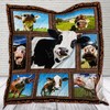 Get a Laugh with Funny Cute Cow Zoom Quilt Blanket