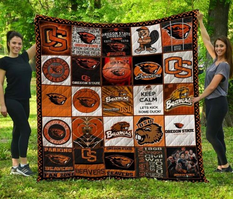 Get ready for game day with this OSU Ncaa Oregon State Beavers Combined Great Quilt Bedding Set