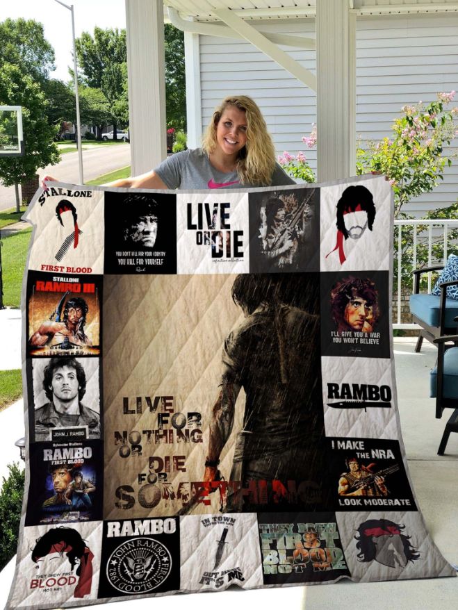 Get rugged with this Rambo T-Shirt Quilt Bedding Set
