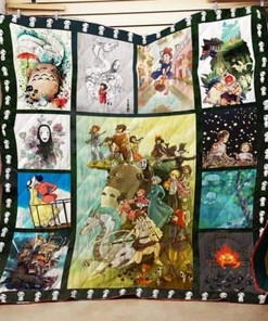 Ghibli Soul Japanese Animation Bedding Set with Quilt Blanket