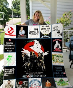 Ghostbusters Don't Cross The Streams Quilt Blanket for Fans of the Classic Comedy