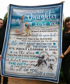 Gift A Fleece Blanket To Daughter To Remind Her Of The Beach And Your Love