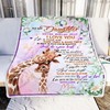 Gift A Giraffe Fleece Blanket For Daughter To Come Back Home