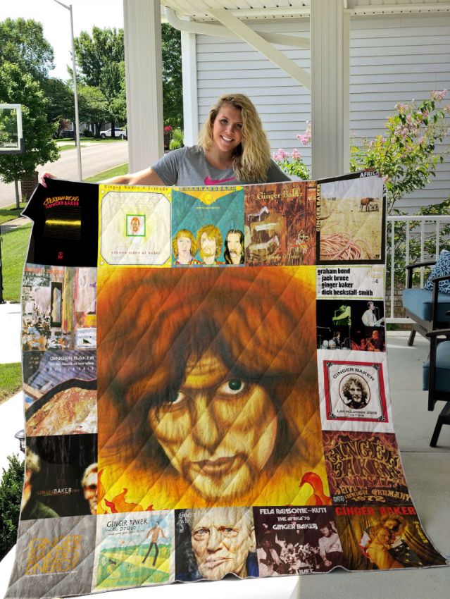Ginger Baker Vintage Quilt Blanket for Classic Rock Fans