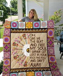 Give Me the Beat and Set My Soul Free: Hippie Quilt Bedding Set for Fans of All Ages