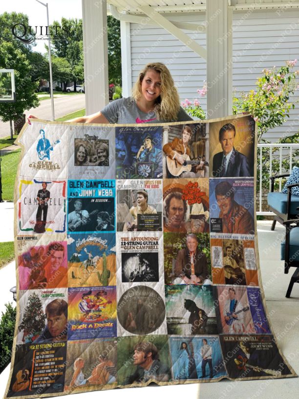 Glen Campbell For Fans Collection Country Music Inspired Quilt Bedding Set
