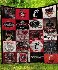 Go Bearcats Ncaa Cincinnati Bearcats Collection Combined Green Quilt Bedding Set