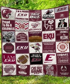 Go Bige NCAA Eastern Kentucky Colonels Collection Quilt Bedding Set