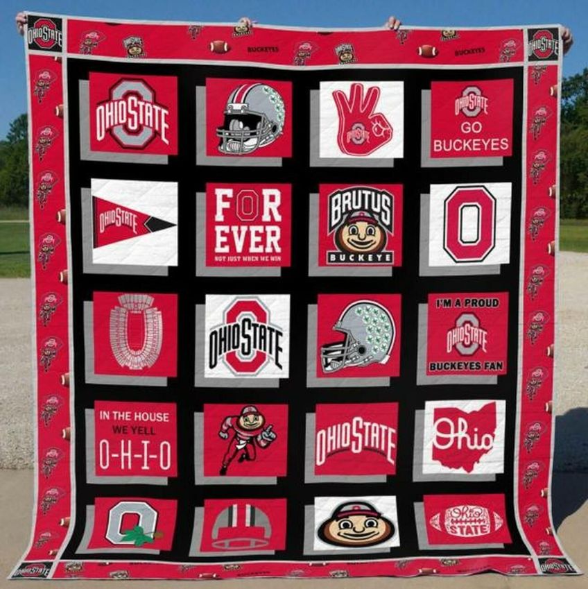 Go Bucks NCAA Ohio State Buckeyes Collection Collection Quilt Bedding Set