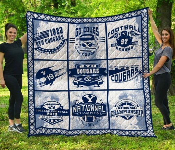Go Cougs Byu Cougars Ncaa Quilt Bedding Set for Kids