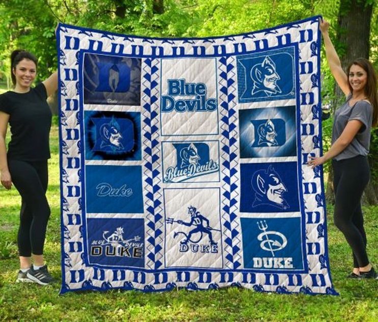 Go Devils NCAA Duke Blue DevilGreen Quilt Bedding Set