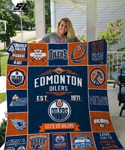 Go Edmonton Oilers Quilt Bedding Set