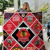 Go Hawks Chicago Blackhawks Sports Fan Quilt Bedding Set