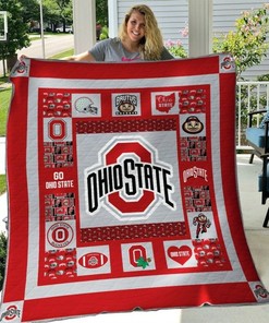 Go Ohio State NCAA Ohio State Buckeyes Collection Quilt Bedding Set