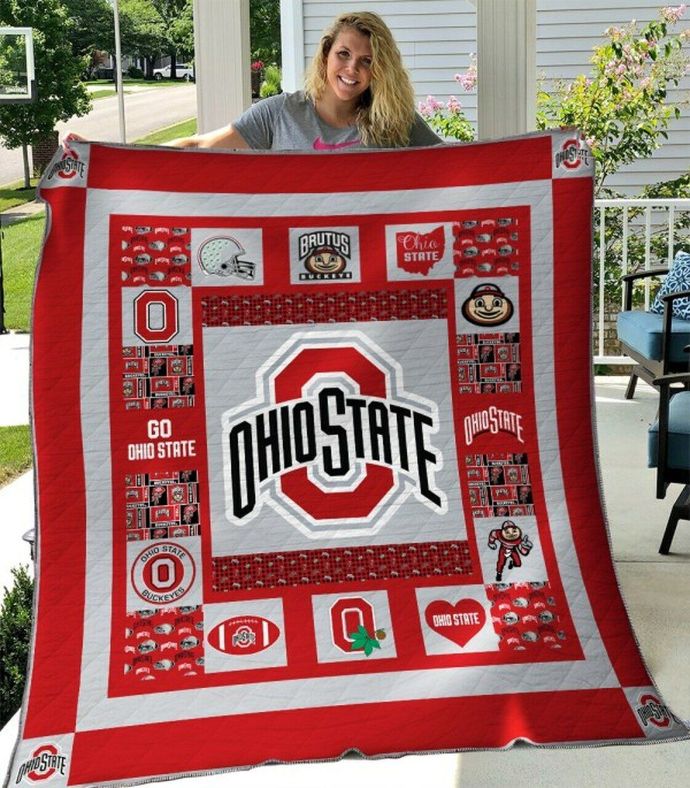 Go Ohio State NCAA Ohio State Buckeyes Collection Quilt Bedding Set