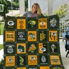 Go Pack Go Green Bay Packers Quilt Bedding Set for Sports Fans