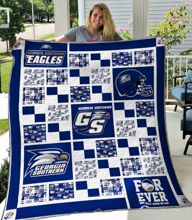 Go Team! With Georgia Southern Eagles Quilt Blanket