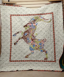 Goat Art Quilt Bedding Set with Artistic Design