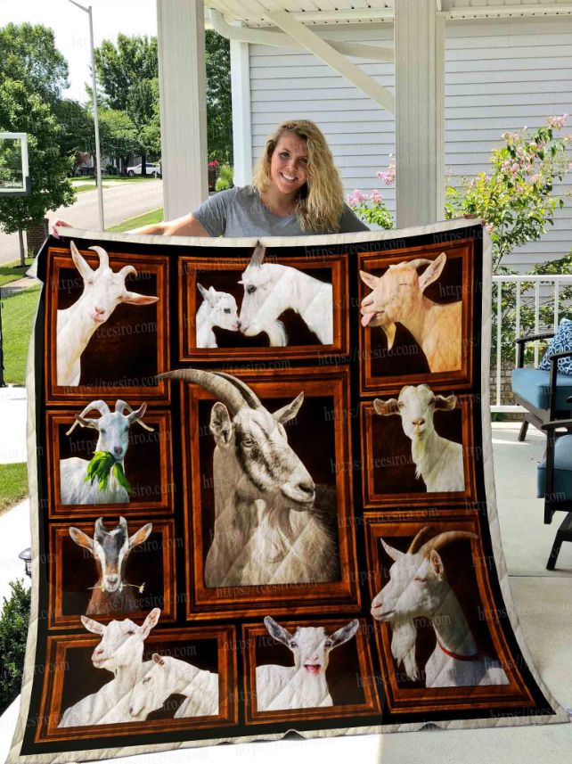 Goat Picture Collection Quilt Bedding Set for Farmhouse Decor