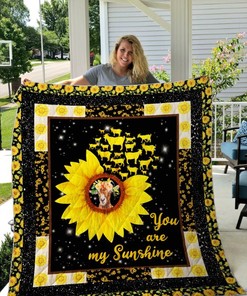 Goat Sunflower You Are My Sunshine Bedding Set