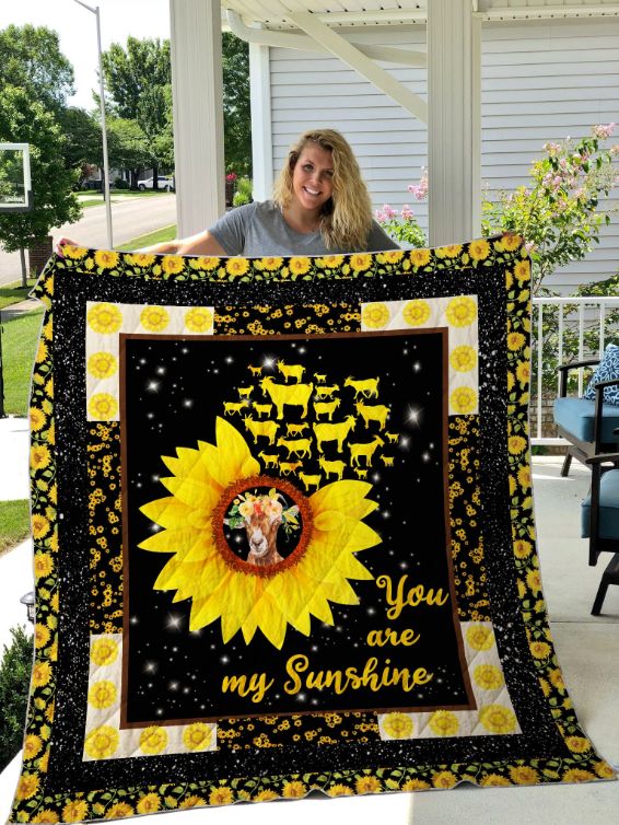 Goat Sunflower You Are My Sunshine Bedding Set