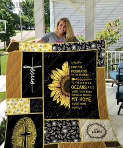 God Bless America My Home Sweet Home Barn Quilt Blanket with Keywords