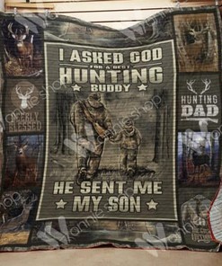 God and Hunting Dad's Buddy Quilt Bedding Set