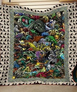 Godzilla King of the Monsters 3D Quilt Blanket for Monster Lovers