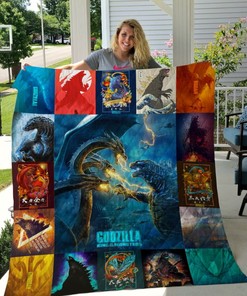 Godzilla King of the Monsters Quilt Blanket - Cozy and Warm Gift for Movie Fans