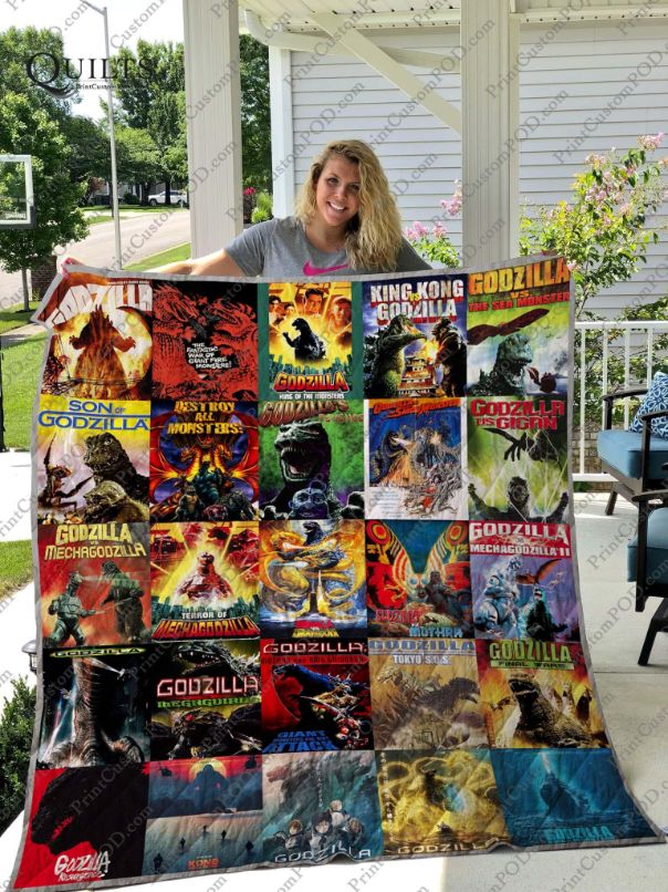 Godzilla Quilt Blanket For Fans DUP for Kaiju Film Fans