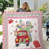 Golden Retriever Christmas Car Quilt Blanket - Celebrate the Festive Season with Your Furry Friend