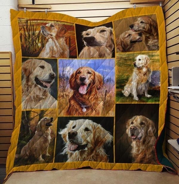 Golden Retriever Dog Quilt Blanket for Pet Lovers