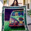 Golden Retriever Driving A Peace Car Quilt Bedding Set for Animal Lovers