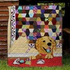 Golden Retriever Pattern Quilt Bedding Set - Ideal for Dog Lovers