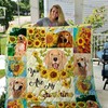 Golden Sunflower You Are My Sunshine Quilt Blanket - Brighten Up Your Room with Cheerful Design