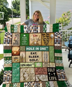 Golf Keep Calm and Sink the Putt Quilt Blanket - A Must-Have for Golf Enthusiasts