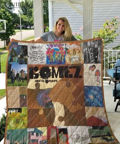 Gomez Band Albums For Fans Collection Quilt Bedding Set, Celebrating the Alternative Rock Band