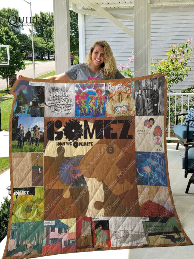 Gomez Band Albums For Fans Collection Quilt Bedding Set, Celebrating the Alternative Rock Band