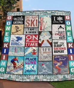 Gone Skiing VQ06 Blanket - Get Cozy After a Long Day of Skiing