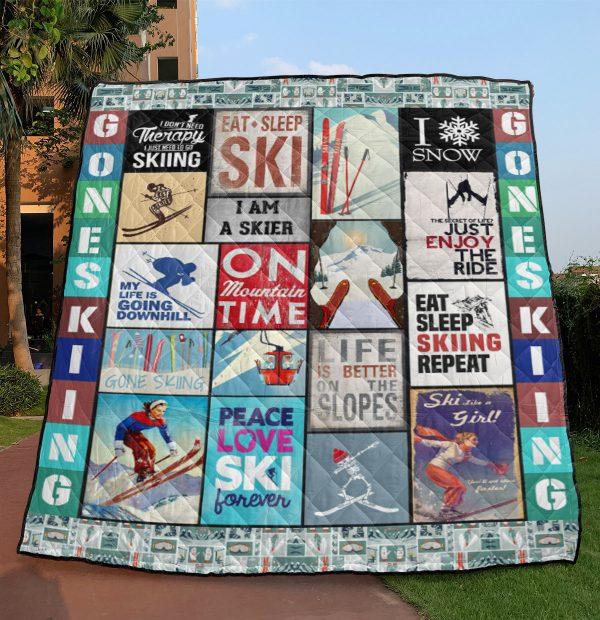 Gone Skiing VQ06 Blanket - Get Cozy After a Long Day of Skiing