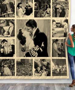 Gone With The Wind Album Quilt Blanket - Classic Hollywood Tribute Bedding